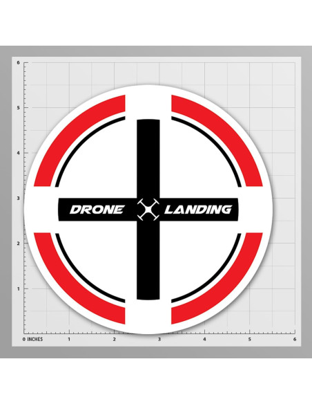Calcomanía de Plataforma de Aterrizaje Drone KCD 5.5" Vinilo
