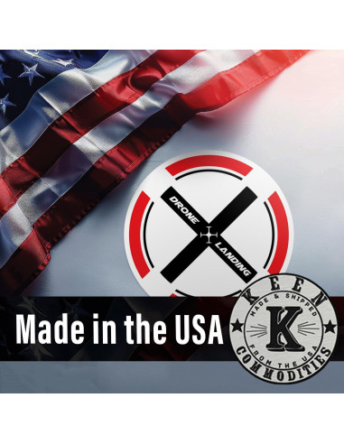 Calcomanía de Plataforma de Aterrizaje Drone KCD 5.5" Vinilo