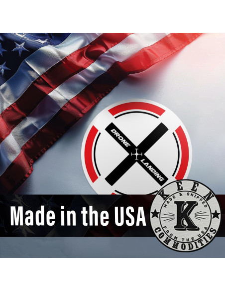 Calcomanía de Plataforma de Aterrizaje Drone KCD 5.5" Vinilo