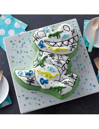 Sartén de Pastel 3D Dinosaurio Wilton 32.4x28x5 cm Aluminio