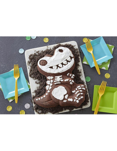 Sartén de Pastel 3D Dinosaurio Wilton 32.4x28x5 cm Aluminio