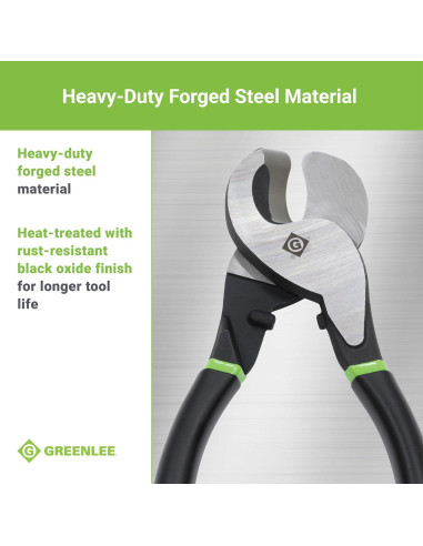 Cortador de Cable Portátil Greenlee 727 para Cobre y Aluminio