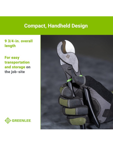 Cortador de Cable Portátil Greenlee 727 para Cobre y Aluminio