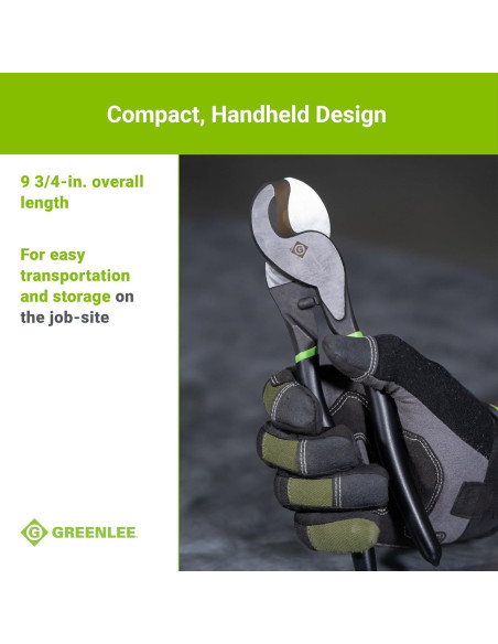 Cortador de Cable Portátil Greenlee 727 para Cobre y Aluminio