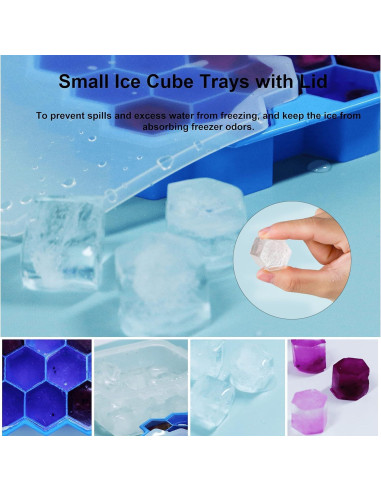 Bandeja de Hielo de Silicona BIDFUL 37 Rejillas Azul