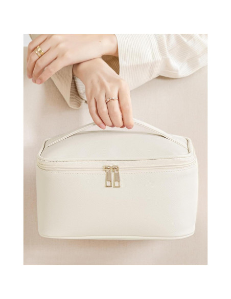 Bolsa de Maquillaje de Viaje HBlife Grande Beige Organizador