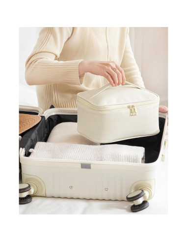 Bolsa de Maquillaje de Viaje HBlife Grande Beige Organizador