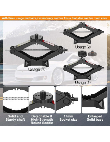 Kit de Gato de Coche 3 en 1 HEKIRISTONS 2.5 Toneladas