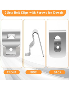 Clips de Cinturón COITEK para Dewalt N268241 - 2 Piezas 2