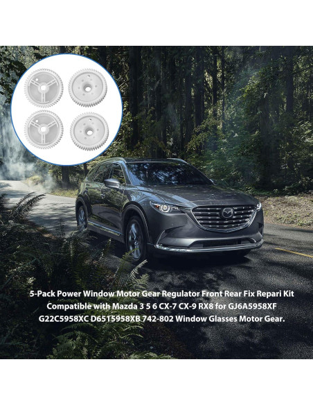 Kit de reparación de engranaje motor ventana eléctrica Mazda