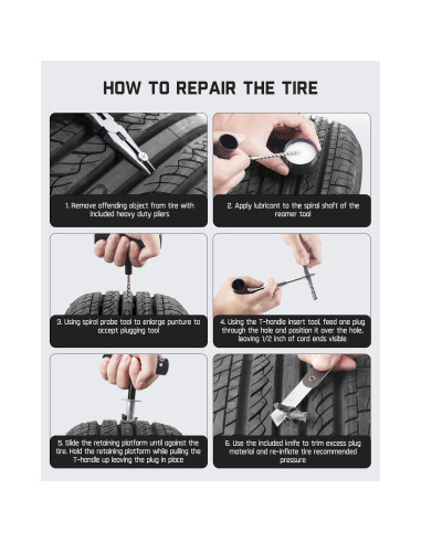 Kit de Reparación de Neumáticos Fanttik 24 Piezas Universal