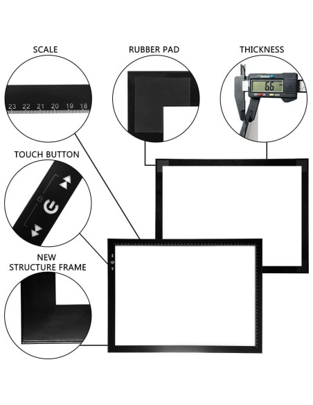 Mesa de Luz A3 HSK con Adaptador 12V 1A y 6000 Lux