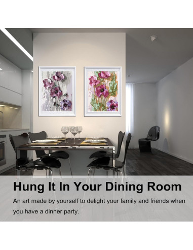 Kit de Pintura por Números BAISITE para Adultos - 2 Lienzos 30x40 cm