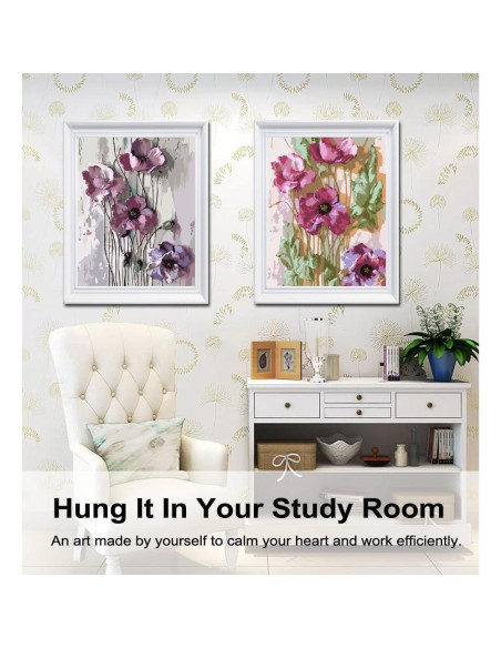 Kit de Pintura por Números BAISITE para Adultos - 2 Lienzos 30x40 cm