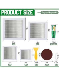 Kit de Reparación de Paredes Landical 24 Piezas 4-8 Pulgadas 2