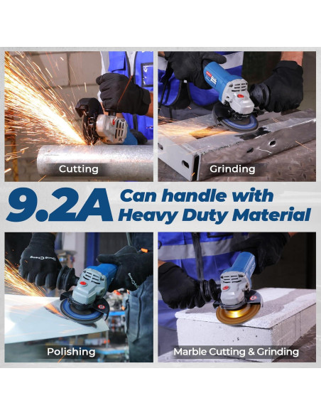 Amoladora de Ángulo DongCheng 9.2 AMP 11,800 RPM 4.5"