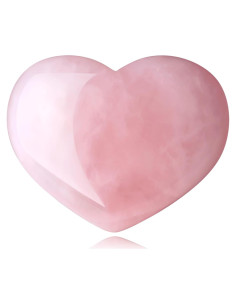Piedra Corazón de Cuarzo Rosa 4.57 cm - Sanación y Meditación