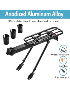 Portabicicletas Trasero YONTUO BCR13 Aluminio 50kg Negro 2