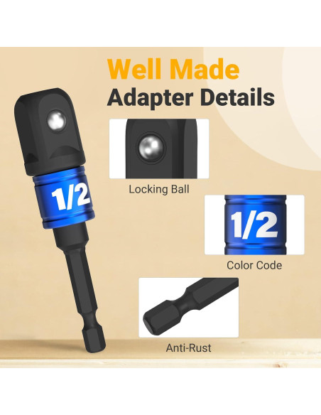 Juego de Adaptadores de Enchufe HANPURE 2 Piezas Impacto