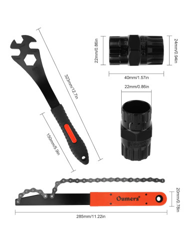 Herramienta de Extracción de Cassette Oumers 2 en 1 para Bicicleta