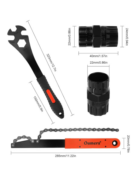 Herramienta de Extracción de Cassette Oumers 2 en 1 para Bicicleta