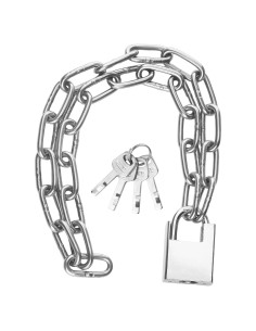 Cadena de Seguridad de Acero Inoxidable QBXMY7 1m con Candado Anticorte