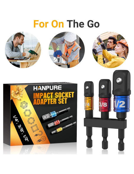 Juego de Adaptadores de Enchufe HANPURE 2 Piezas Impacto