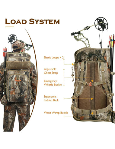 Mochila de Caza NEW VIEW para Arco Camo 72x42x72cm 1.39kg