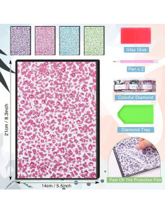 Kit de Cuadernos de Pintura de Diamante Mooliwe 4 Pcs A5 2