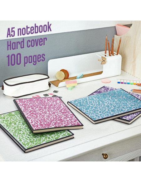 Kit de Cuadernos de Pintura de Diamante Mooliwe 4 Pcs A5