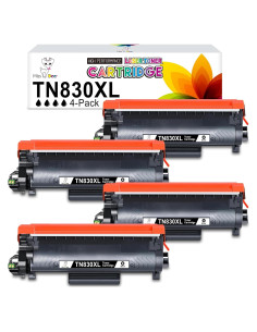 Cartucho de Tóner Miss Deer TN830XL Negro 4 Pack Compatible Brother
