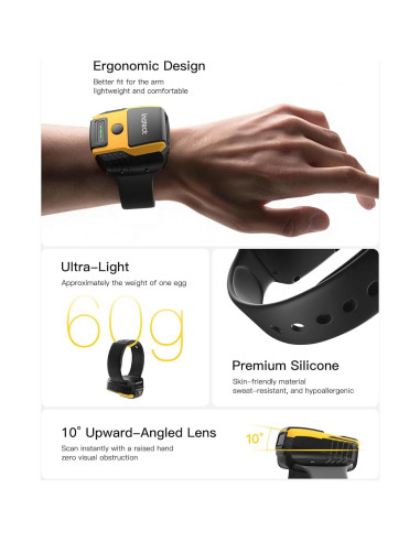 Escáner de Código de Barras 2D Inateck N6022-BK Bluetooth 5.3