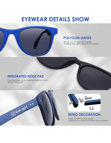 Gafas de Sol Polarizadas GoLight UV400 Unisex Retro 3 Pares