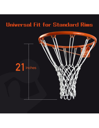 Red de Baloncesto Sanung 2 Paquetes Resistente para Interior y Exterior