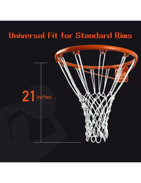Red de Baloncesto Sanung 2 Paquetes Resistente para Interior y Exterior