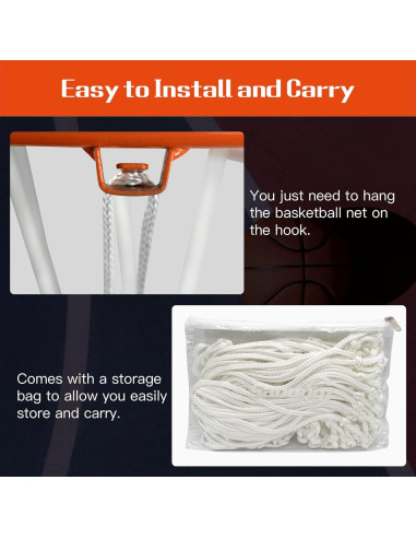 Red de Baloncesto Sanung 2 Paquetes Resistente para Interior y Exterior