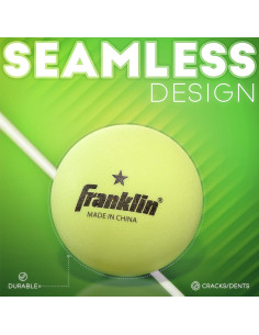 Pelotas de Ping Pong Brillantes Franklin Sports 40mm - Paquete de 6 2