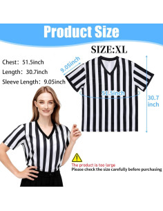 Camisa de Árbitro Unisex Okxiri - Rayas Blancas y Negras 2