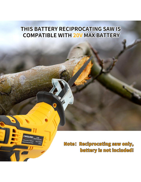 Sierra Recíproca Inalámbrica CNKMJRBD 20V 3000 SPM 4 Hojas