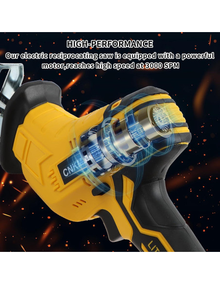 Sierra Recíproca Inalámbrica CNKMJRBD 20V 3000 SPM 4 Hojas