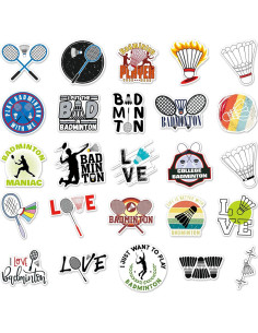 Calcomanías de Bádminton Aiwuding - 50 Piezas Vinilo Impermeable 2