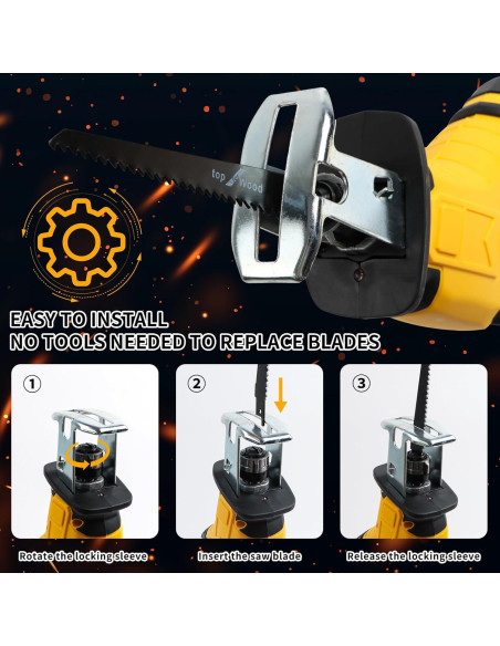 Sierra Recíproca Inalámbrica CNKMJRBD 20V 3000 SPM 4 Hojas