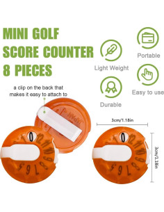 Contador de Puntuaciones de Golf Yoxojv - Paquete de 8 Colores 2