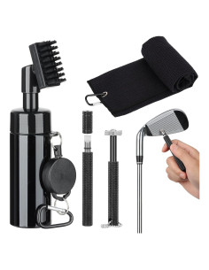 Kit de limpieza de golf HUIJUTCHEN 4 Pcs con cepillo y toalla