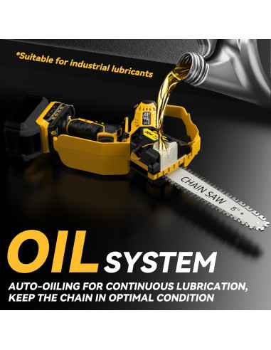 Mini Motosierra Eléctrica DEMIMA 20V 2-en-1 800W Poda