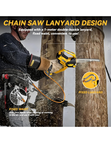 Mini Motosierra Eléctrica DEMIMA 20V 2-en-1 800W Poda