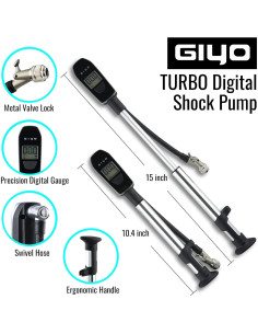 Bomba de Choque Digital GIYO GS-52L 600 PSI Aluminio Ergonómica 2