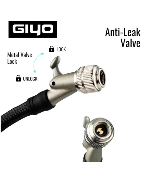 Bomba de Choque Digital GIYO GS-52L 600 PSI Aluminio Ergonómica