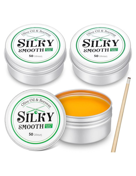 Paquete de 3 Ceras para Ejes de Taco de Billar Threlaco 50g