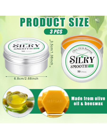 Paquete de 3 Ceras para Ejes de Taco de Billar Threlaco 50g